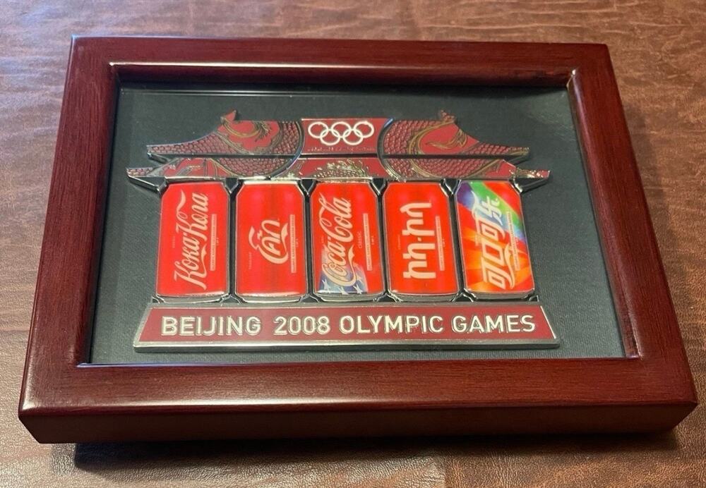 Beijing 2008 Olympics games collectors pins framed